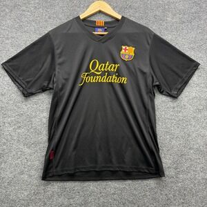 FC Barcelona Messi 10 Jersey Shirt Men's M Black Qatar Foundation Soccer